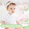 KEWUF Baby Girl Headbands White Stretchy Headband Lace Bowknot Hair