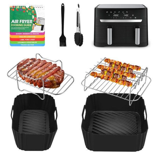 Air Fryer Accessories Set for Tefal Easy Fry 5.2l/3.1l, Large&Small