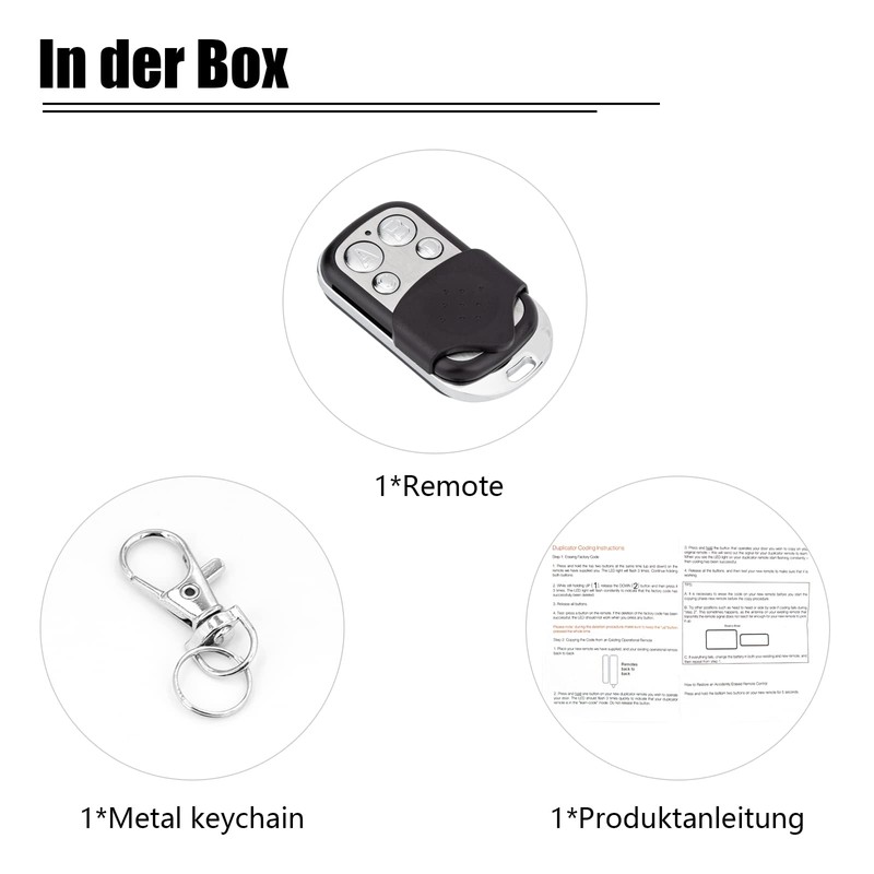 433MHz Fix Code Clone Garage Door Opener Remote Control Compatible