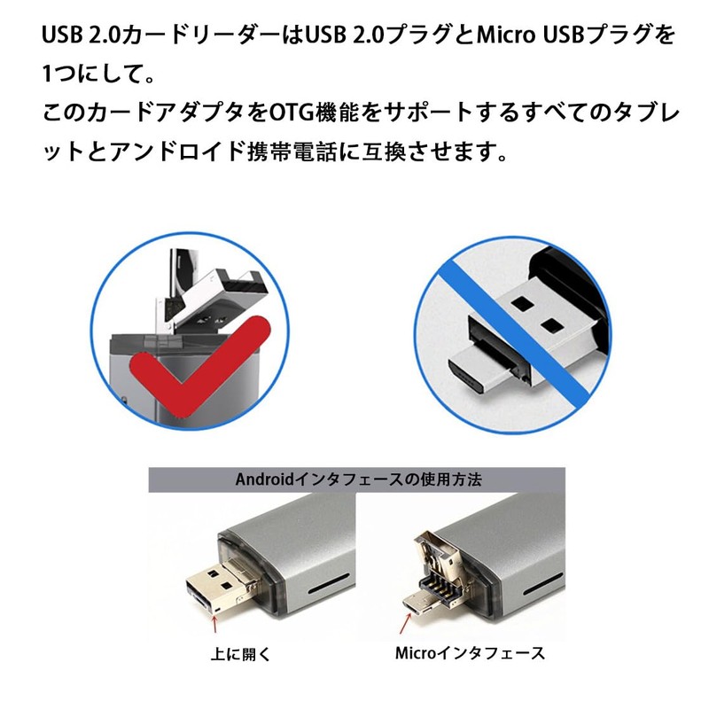 SD Card Reader, Type-C, Micro USB, 3 in 1, USB