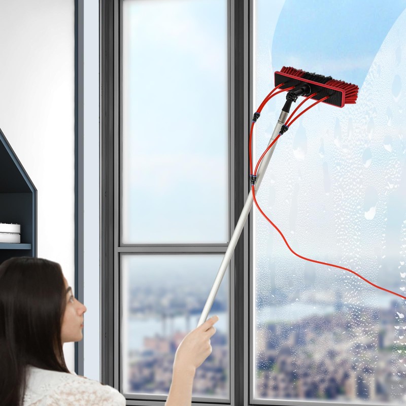 Window Cleaning Poles Water Fed Brush Window Solar Panel Cleaning