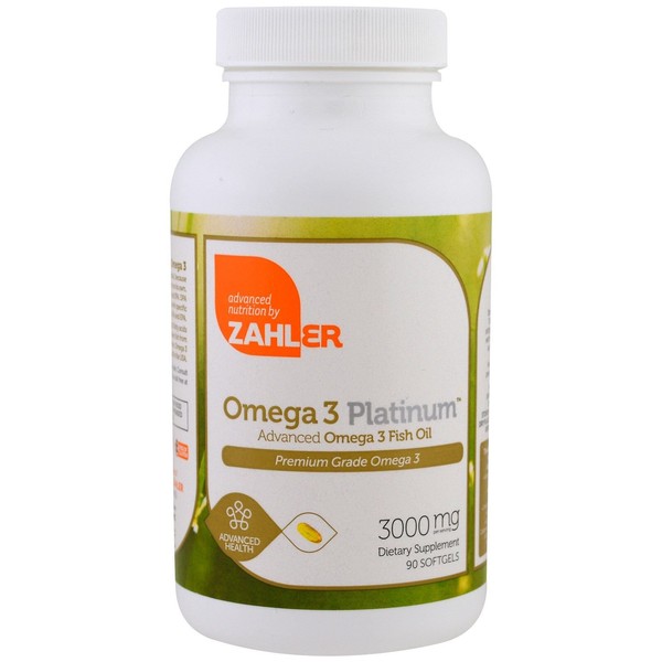 Zahler Omega 3 Platinum, Advanced Omega 3 Fish Oil, 1,000 mg, 90 Softgels