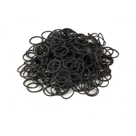 Mytoptrendz® 500 PCS Rubber Bands for Pony Tails and Braids Thin Small Elastic Hair Bands Tiny Plaiting Cornrow Brading bands For Kid Girls and Women (BLACK RUBBER)