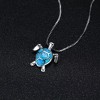 Unbranded Blue & Silver Turtle Necklace and Earring Stud Set