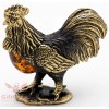 Solid Brass Amber Figurine of bird Golden Rooster IronWork