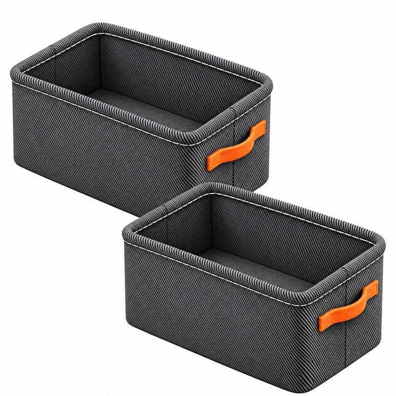 Foldable Clothes Storage Organizer Box with Handles – Non-Woven Fabric