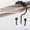 Shower Curtain Hooks, 12 Pcs Stainless Steel Shower Curtain Rings,