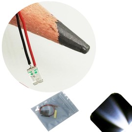 Lighthouse LEDs 12v 1206 SMD Wide Angle Pre-Wired Cool/Clear White LED - Ultra Bright (10v, 11v, 12v, 13v, 14v, 15v, 16v, 17v, 18v) (Pack of 20)