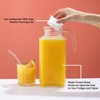 JoyJolt 60oz Glass Pitcher with Lid (2 Lids) - Beverage