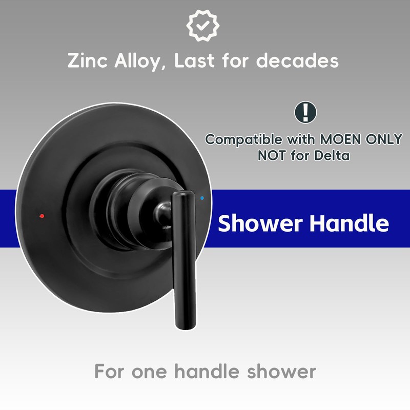 PlumFix Shower Handle Replacement for Moen 2510/2520/2570/2590 Bathtub Valve, Bath