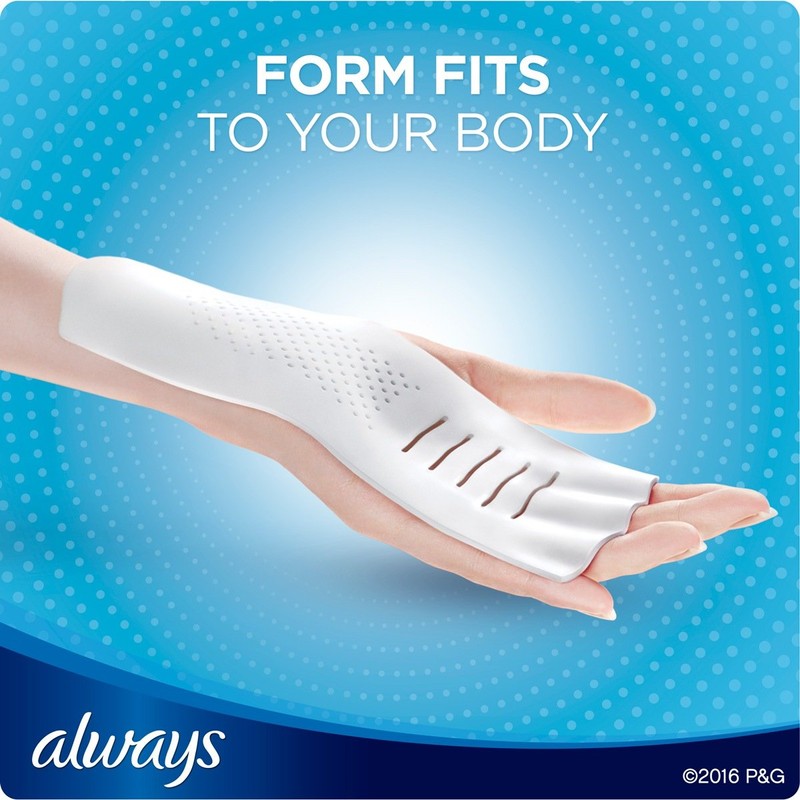 Always Infinity Maxi Pads Flexi-Wings Regular Flow 36 Each (Pack