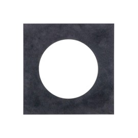 12x12 Mat Bevel Cut for 8x8 Photos - Precut Black Suede Circle Shaped Photo Mat Board Opening - Acid Free Matte to Protect Your Pictures - Bevel Cut for Family Photos, Pack of 1 Matboard