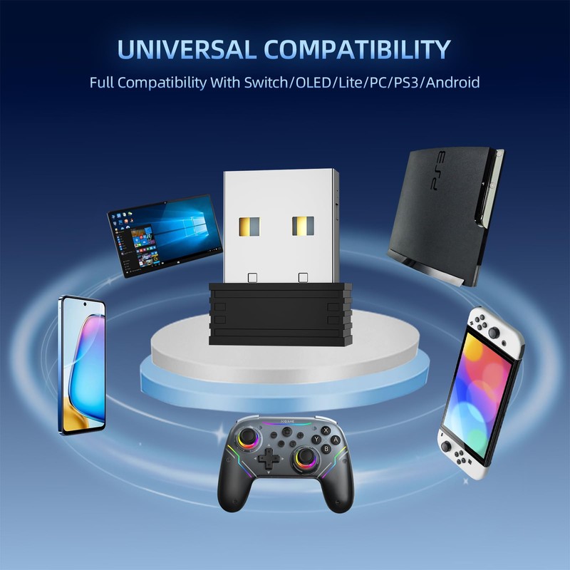 EJGAME Wireless Controller Compatible with Switch/Switch 2/Windows PC/Steam Deck/Android, Switch