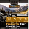 HmmtyRack Rear View Mirror, Chrome Coat Anti-glare Panoramic Wide Angle