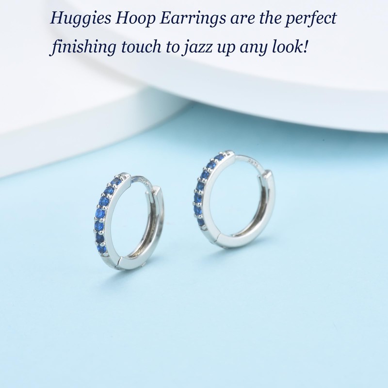 USEEDOVIA Silver Hoop Earrings for Women,Small Huggie Hoops Earrings 10.5mm,Hypoallergenic