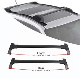 ECOTRIC Factory Style Aluminum Roof Rack Compatible with 2009-2017 Chevy Traverse Cross Bars Top Rail Luggage Cargo Carrier (1 Pair! C Channels are NOT Included!!)