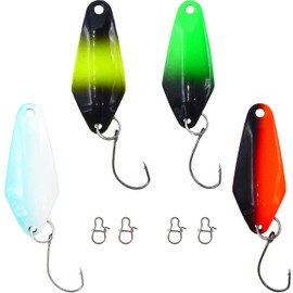 Paradox Fishing Trout Spoon Set I 4 Spoons 2.5 g with 4 Snaps I Trout Bait Set for Trout Fishing Trout Blinker Trout Bait Set Spoon Trout - Spoons Trout