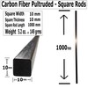 KARBXON – Square Carbon Fiber Rod - 10mm x 1000mm