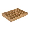 Bamboo Silverware Organizer Tray for Drawer, Kitchen Utensils, Cutlery (14