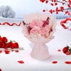 Preserved Flowers Bouquet, Pink Rose Flowers Gift for Valentine's Day,