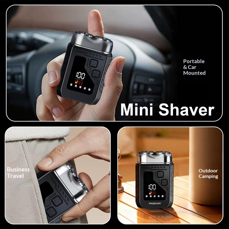 Electric Shaver and Nose Hair Trimmer 2-in-1, Portable Mini Shavers