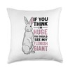 Rabbit Lover Design with Flemish Giant Throw Pillow