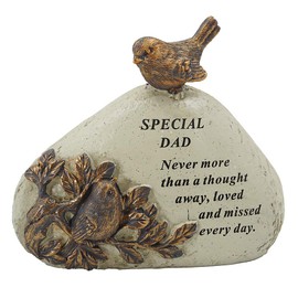 Special Dad Robin Bird Memorial Graveside Stone Plaque Ornament