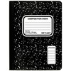 Top Flight Sewn Composition Book, Black and White Marble, Wide