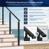 1 Pack 6FTx 2"x1" Aluminum Black Handrail with Self Drilling