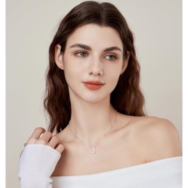 Dixbix Women Girls Initial Letter Necklaces,Initial J Birthstone Necklace Jewelry Gifts for Women (J)