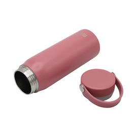 BUILT Cascade Double Wall Vacuum Insulated Stainless Steel Wide Mouth Water Bottle with Comfort Grip and Carry Handle Lid, 20 ounces