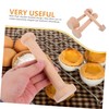 ULTECHNOVO 3pcs Wooden Tart Tamper Set Dual Ended Egg Tart