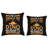 Dino Nuggets Enthusiast Dinosaur Chicken Delight Dino Nugs Throw Pillow