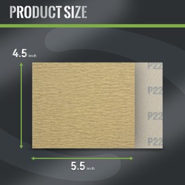 1/4 Sheet Sandpaper 4.5 x 5.5 Inch Palm Sander Paper 40PCS 220 Grit Sanding Sheets for Palm Sanders Sand Paper for Woodworking,Automotive,Metal