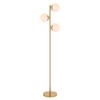 SAFAVIEH Lighting Collection Devlyn Mid-Century Modern Gold 63-inch 3-Light Floor