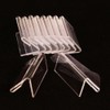 JIHUOO 15 Pcs 2 x 4cm Clear Acrylic Card Display