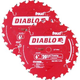 Freud D0620X Diablo 6-inch 20 Tooth Perma-Shield Tico Framing Saw Blades, 2-Pack