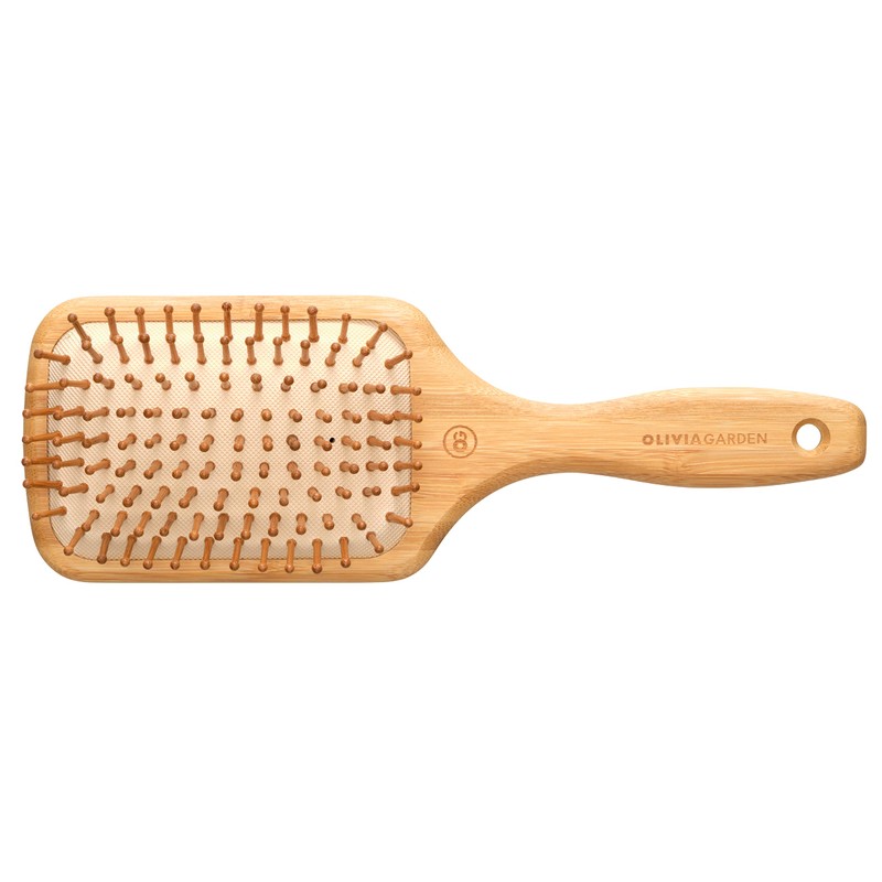 Olivia Garden Pneumatic Massage Hairbrush Healthy Hair Bamboo HH-4 Paddle