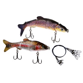 PetrisCatch Set of 2 Wobblers + 4 Steel Leaders, 16 cm Trout, Owner Triplets