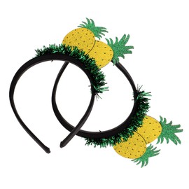 Ipetboom 2pcs Hawaiian Pineapple Hair Hoop Festive Headband for Parties Adorable Fruit Design Lightweight and Comfortable Hair Accessory for Boy Girl and Adults