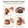 PieceRelax 3D Puzzle Jar 64 Plastic Pieces for Adults -
