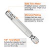 sourcing map 2pcs T35 Security Torx Bit 1/4" Hex Shank