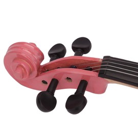3/4 Beginner Violin Kit, Complete Violin Set with Case, Bow, Rosin, Pink