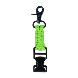 TENOL Firefighter Glove Strap Clip Paracord Braided Firefighting Clip Fireman Turnout Gear Tool Buckle for Hiking Camping Trekking, Green
