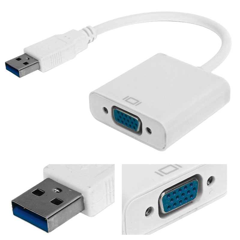 USB3.0 to VGA Converter 5Gbps HD 1080P Adapter Cable 15Pin