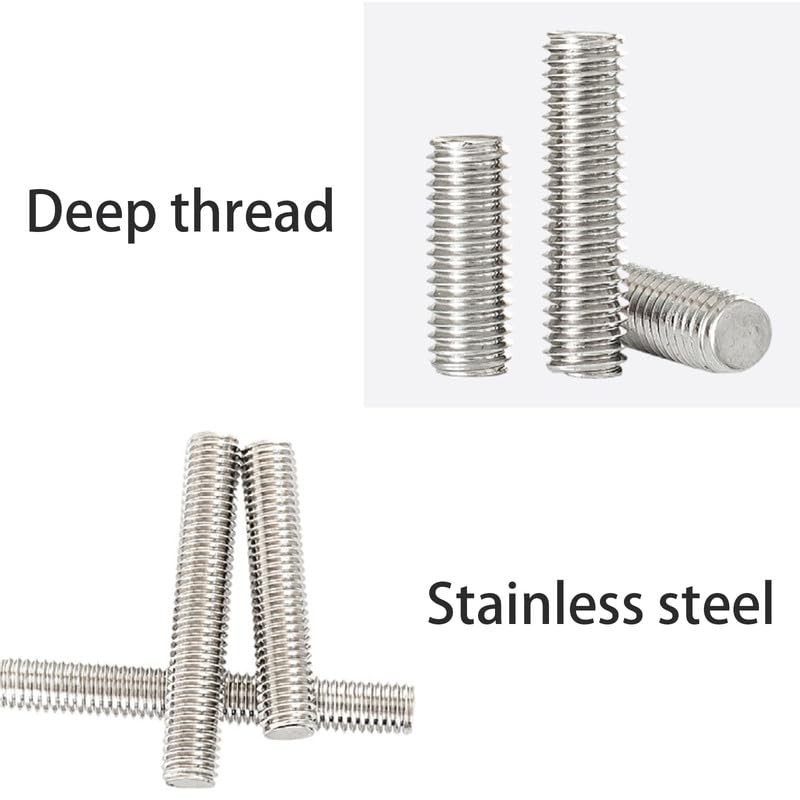 10pcs Steel Studding Threaded Bar Rod,Stainless Steel Threaded Rod Full