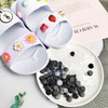 Yoogeer 200Pcs Round Plastic Buttons, DIY Shoe Charm Accessories (Black,