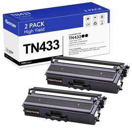 GOTOBY Compatible Toner Cartridge Replacement for Brother TN433BK TN433 TN431BK TN-433 TN436BK for HL-L8260CDW HL-L8360CDW MFC-L8900CDW MFC-L8610CDW MFC-L8690CDW Printer (Black, 2Pack)