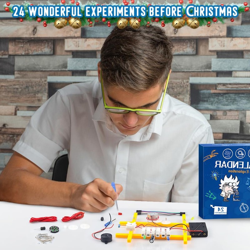 Advent Calendar 2025, 24 Days Christmas Science Experiments Countdown Calendar