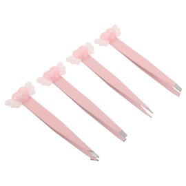 Healeved 4Pcs Stainless Steel Eyebrow Tweezers Professional Removal Tool for Facial Hair Grooming Eyebrow Shaping and False Eyelash Application Beauty Tool for Men and Women